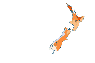 New Zealand Density Map Gallery